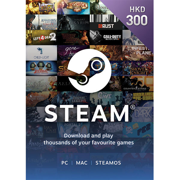 STEAM 禮物卡300HKD-Steam數位禮物卡-買號六